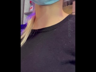 STRANGER CHALLENGE – I ask a stranger to fuck me in the stockroom of a pizzeria